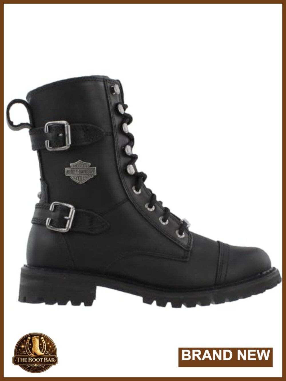 Full-Grain Leather Ankle Motorcycle Boots with YKK Zipper & Goodyear Welt